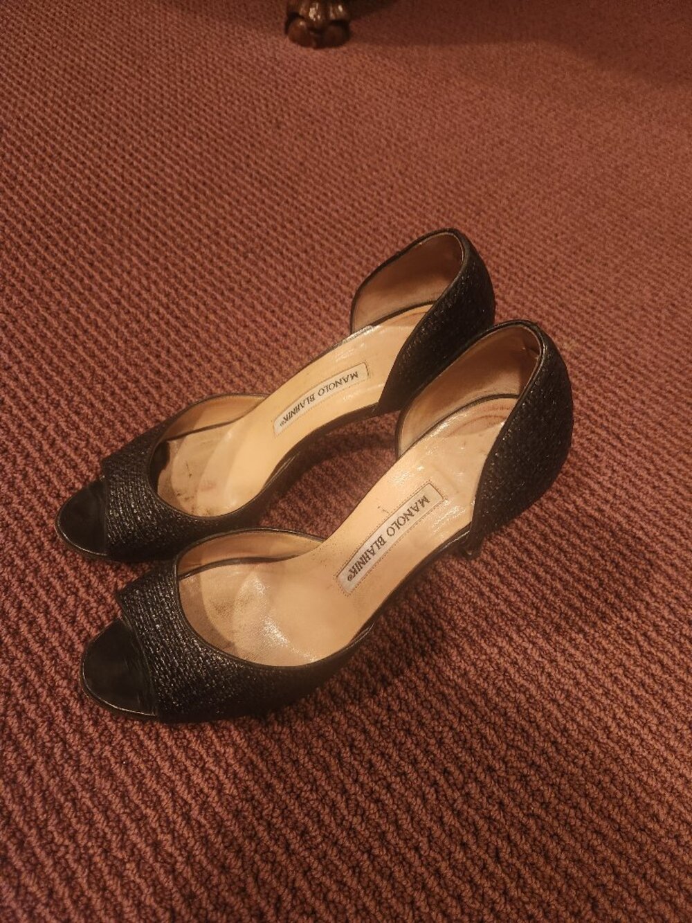 Manolo Blahnik Peep Toe Heels